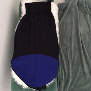 Short strapless black dress